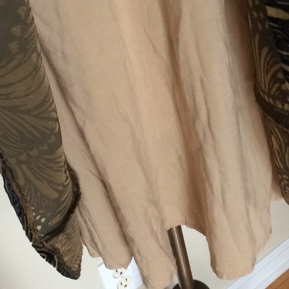 FREE PEOPLE black and tan burnout sleeveless swing dress - Picture 8 of 16